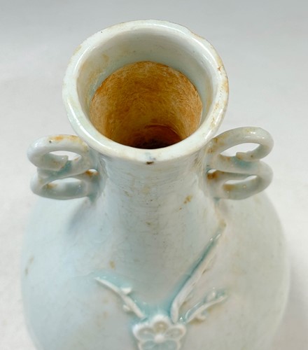 Lot 1 - A Chinese Qingbai ware plum blossom vase, Southern Song/Yuan (1279-1368), probably circa 1320
