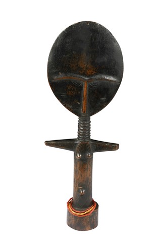 Lot 430 - A Ghana, Ashanti, carved wood fertility doll