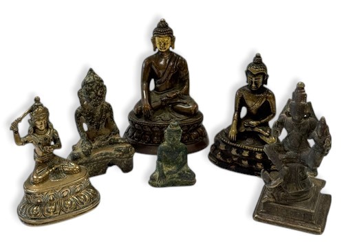 Lot 90 - A Nepalese small copper alloy figure of Buddha, 18th/19th century