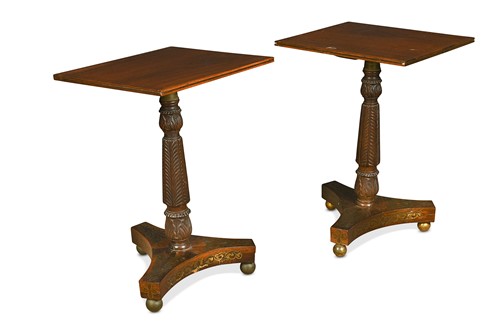 Lot 378 - A pair of Regency rosewood side tables