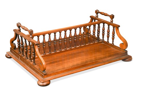Lot 383 - A mahogany book trough, 19th century