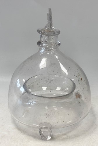Lot 541 - Two glass fly or wasp catchers, 19th century