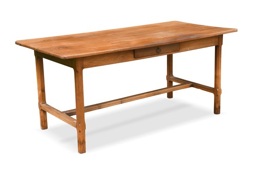 Lot 308 - A fruitwood and oak farmhouse table, late 19th century