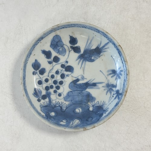 Lot 24 - Four Chinese export blue and white tea bowls and saucers from the Ca Mau cargo, 18th century