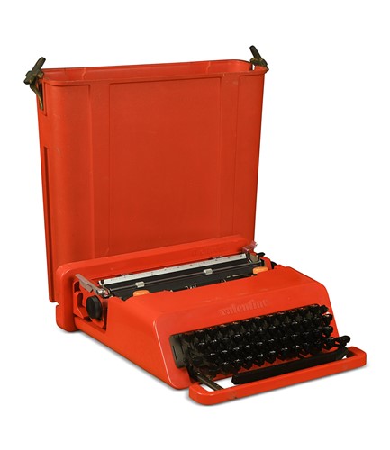 Lot 213 - Ettore Sottsass (1917-2007) for Olivetti, Italy, a Valentine portable typewriter