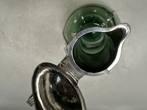 Lot 250 - Charles Robert Ashbee (1863-1942) for the Guild of Handicraft, a rare silver and glass wine decanter