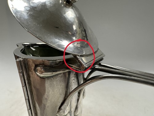 Lot 250 - Charles Robert Ashbee (1863-1942) for the Guild of Handicraft, a rare silver and glass wine decanter