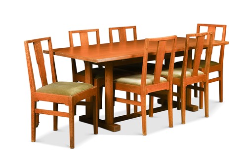 Lot 377 - A Gordon Russell oak Enstone dining suite, circa 1930s