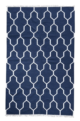 Lot 298 - A contemporary geometric style dhurrie, of recent manufacture