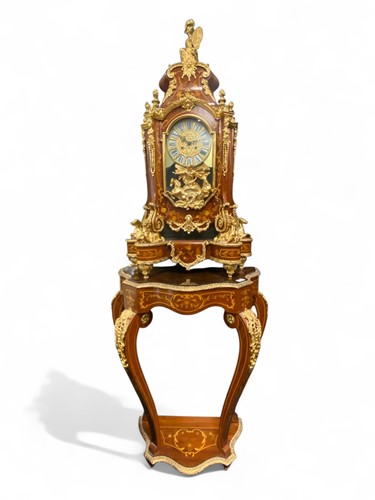 Lot 734 - Louis XVI style clock on stand, modern...