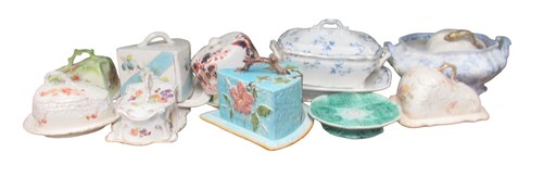 Lot 104 - Collection of Victorian cheese covers to...
