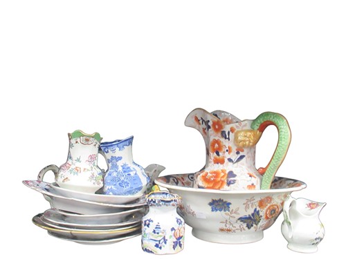 Lot 68 - A group of 19th century Mason's Ironstone jugs...