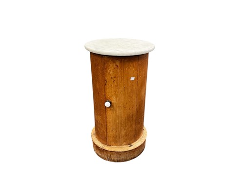 Lot 614 - An early 20th century marble topped pine...