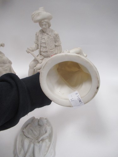 Lot 17 - Parian figures to include a Shepherd and...