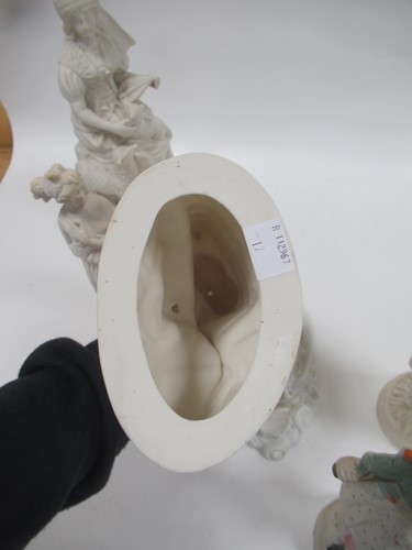 Lot 17 - Parian figures to include a Shepherd and...