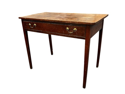 Lot 538 - A late George III oak side table with single...
