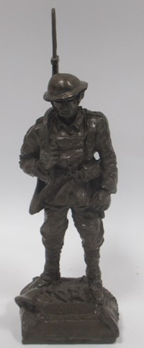 Lot 182 - A bronzed resin figural sculpture of 'Tommy'...