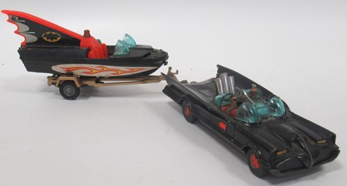 Lot 151 - Corgi Toys Batmobile with trailer and boat;...