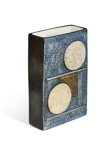 Lot 95 - Avril Bennett at Troika, a slab vase