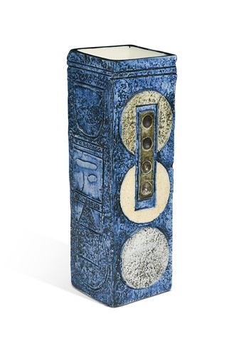 Lot 92 - Shirley Wharf at Troika, a rectangular vase