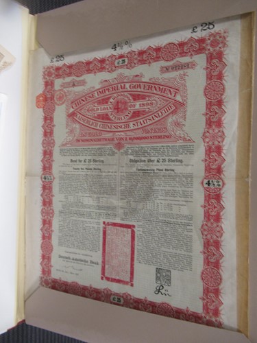 Lot 120 - A folder of Chinese, Russian and other bond or...
