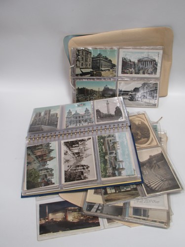 Lot 175 - Old postcards, 132 London scenes in modern...