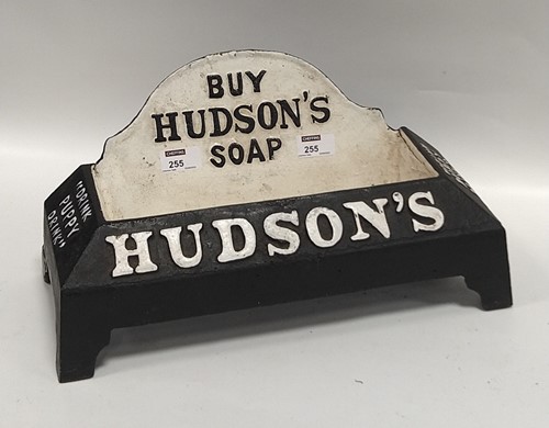 Lot 255 - A cast iron dog bowl, an advertisting item for...