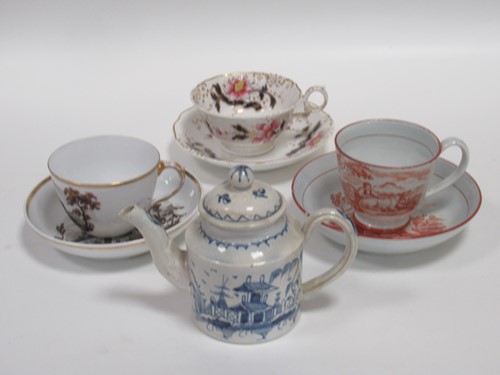 Lot 25 - A late 18th century Leeds Pottery blue and...