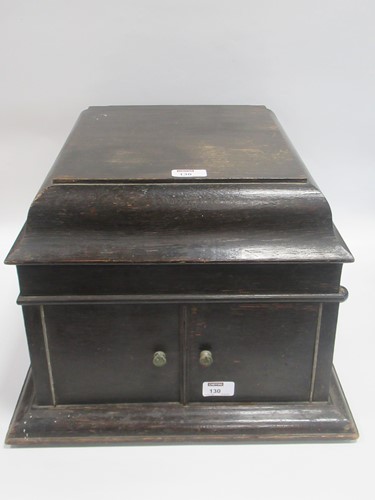 Lot 130 - A 'Regal' oak cased gramophone, 31 x 43 x 48cm