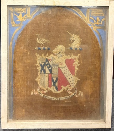 Lot 358 - A woolwork armorial