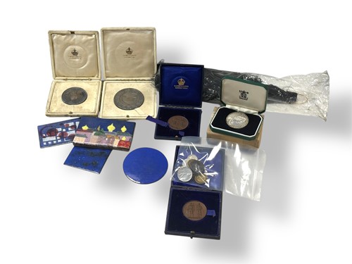 Lot 262 - Four cased medals by Elkington, a 'National...
