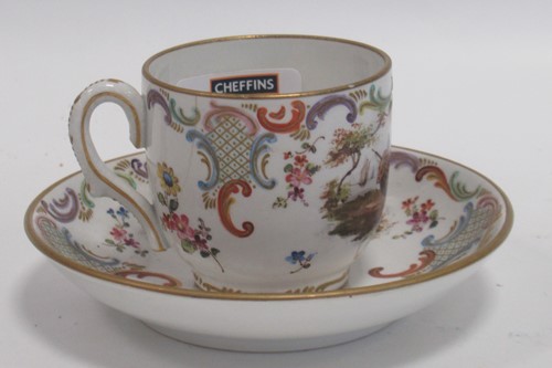 Lot 208 - A Veuve Perrin porcelain coffee cup and saucer, circa 1760