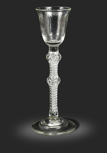 Lot 457 - An unusual George III air twist wine glass