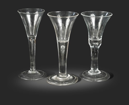 Lot 459 - Three George III wine glasses