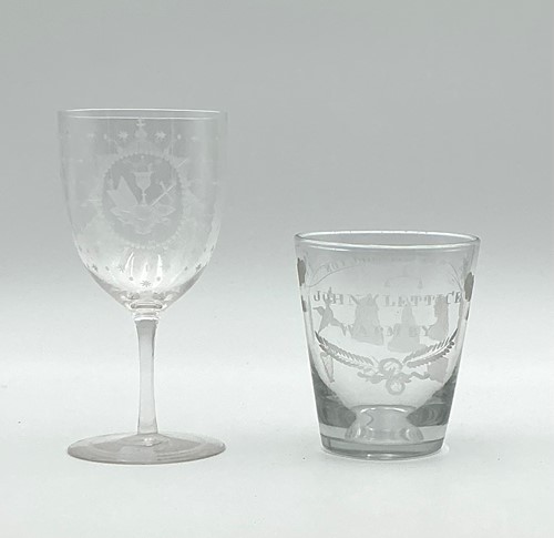 Lot 48 - A 19th century marriage beaker; together with...