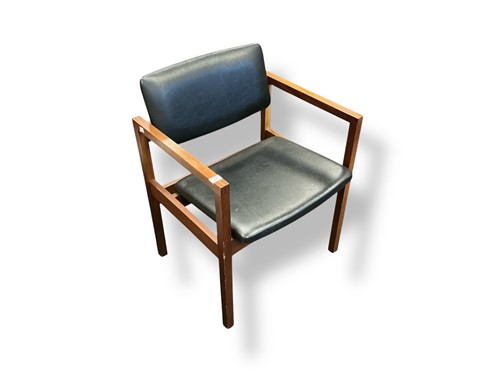Lot 478 - A late 20th century stained wood armchair,...