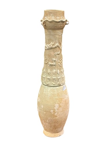 Lot 102 - A Chinese pottery funerary vase, Song Dynasty,...