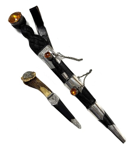 Lot 318 - A Highland dress dirk, and a Sgian Dubh
