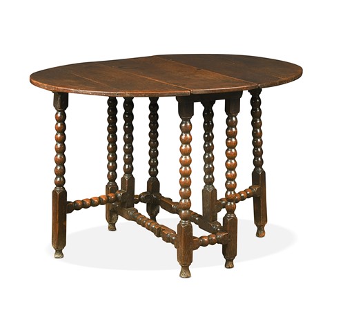 Lot 412 - A small oak gateleg table, late 17th century