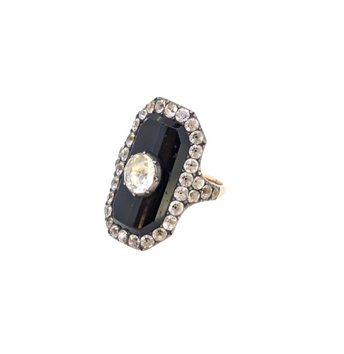 Lot 1 - A 19th century paste panel ring