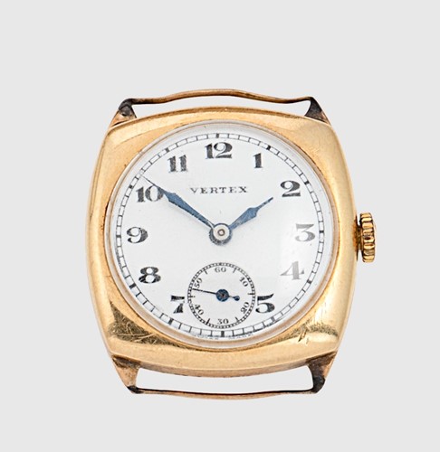 Lot 287 - Vertex - An 18ct gold wristwatch head