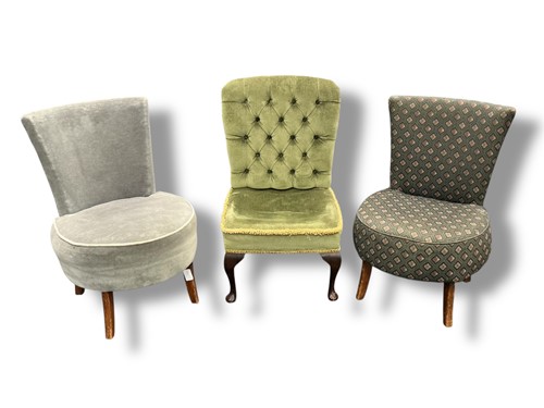 Lot 459 - Three nursing chairs, one with button back, 82...