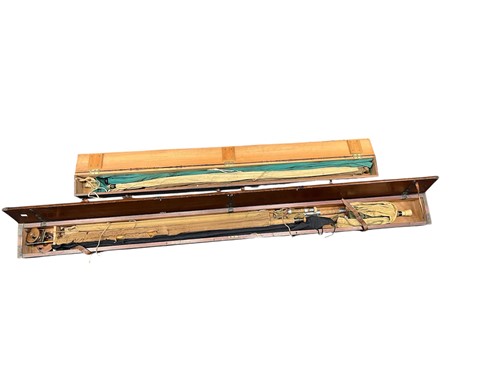 Lot 111 - A vintage Hardy Brothers rod box, another,...