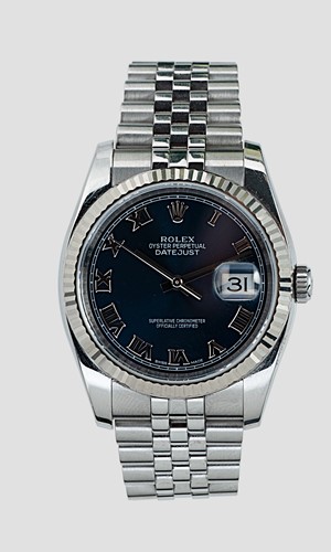 Lot 275 - Rolex - A steel and 18ct white gold 'Oyster Perpetual Datejust 36' wristwatch