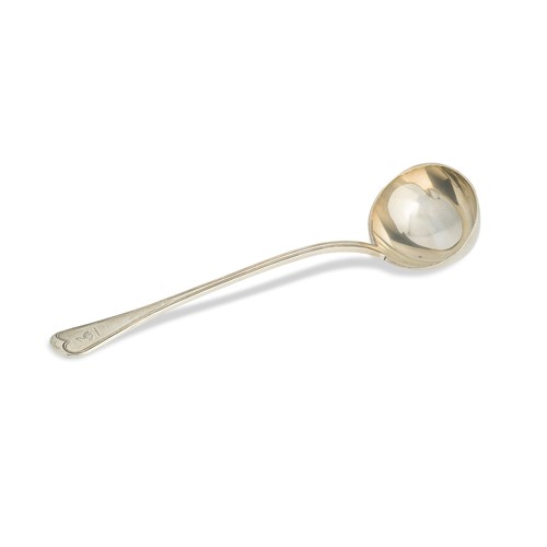 Lot 413 - A Victorian silver soup ladle
