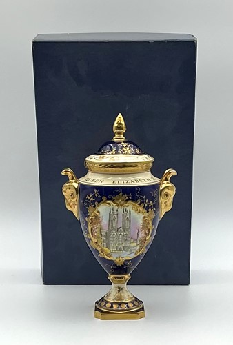 Lot 82 - A limited edition Coalport vase and cover...