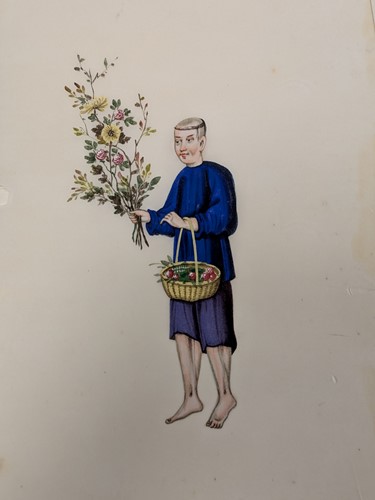 Lot 108 - A folio of Chinese rice paper paintings