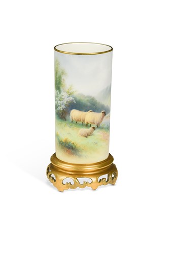 Lot 720 - A Royal Worcester vase painted by Harry Davis