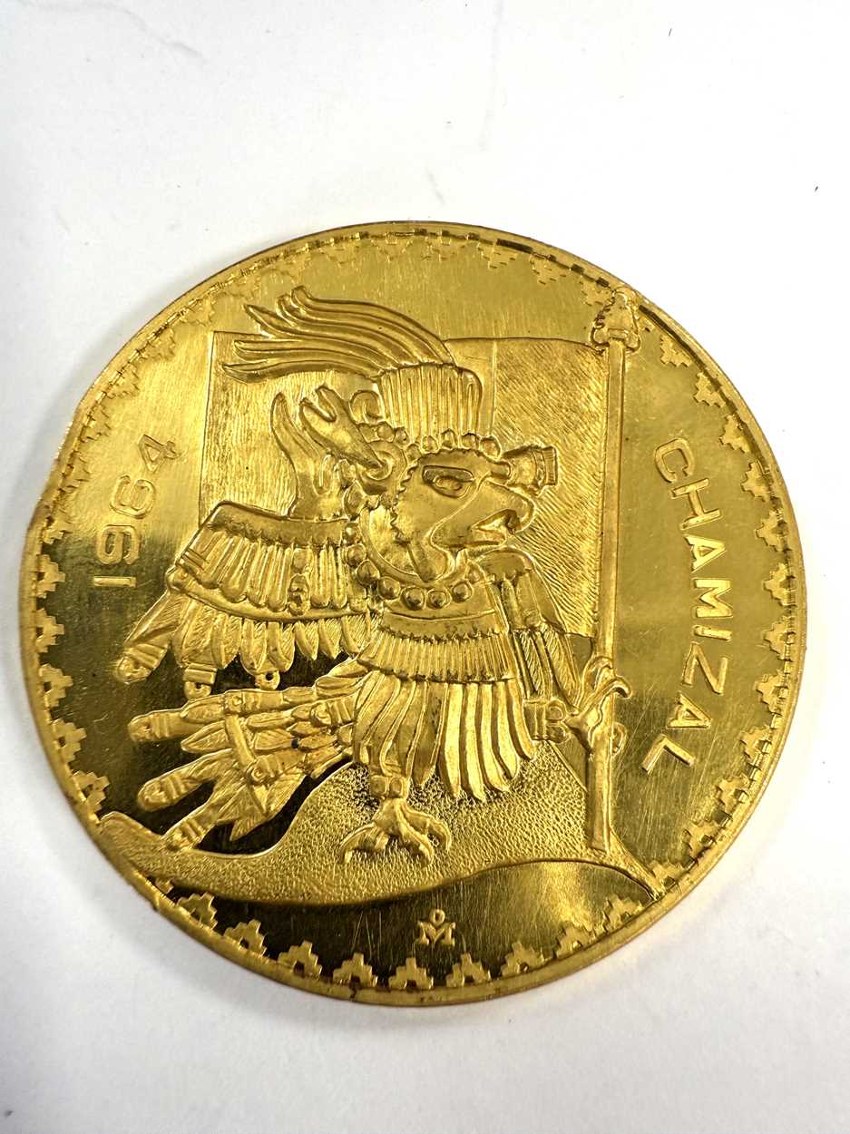 Lot 188 - Mexico - A gold 50 peso size commemorative 'Chamizal' coin
