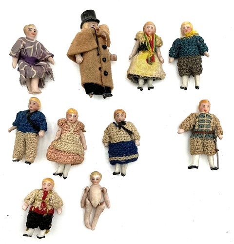 Lot 128 - Late 19th century tiny articulated ceramic...